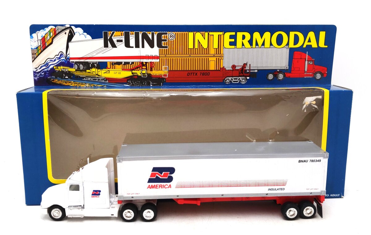 K-Line 1:48 Diecast BN America Heavy Hauler Tractor Trailer #780349 LN/Box