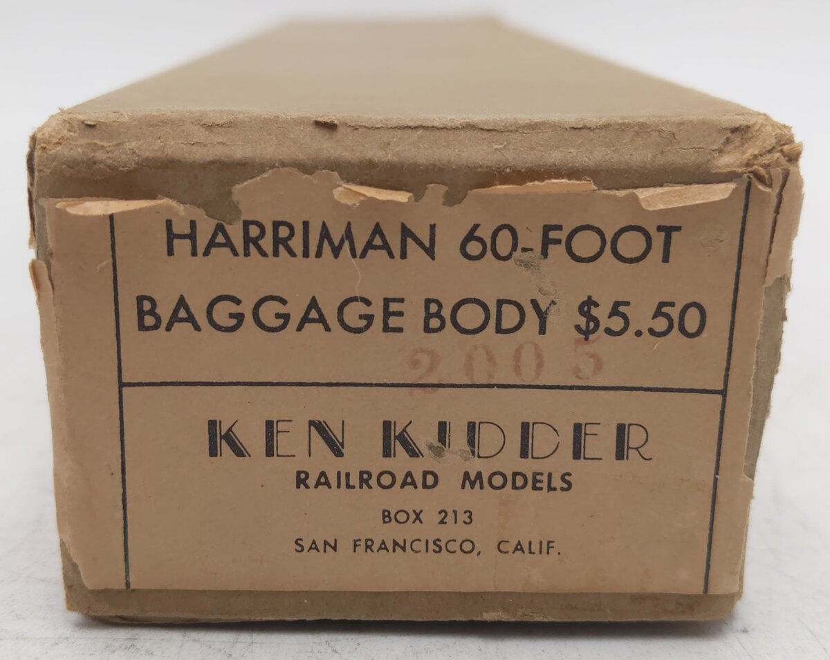 Ken Kidder 213 HO BRASS Harriman 60-Foot Baggage Body Frame VG/Box