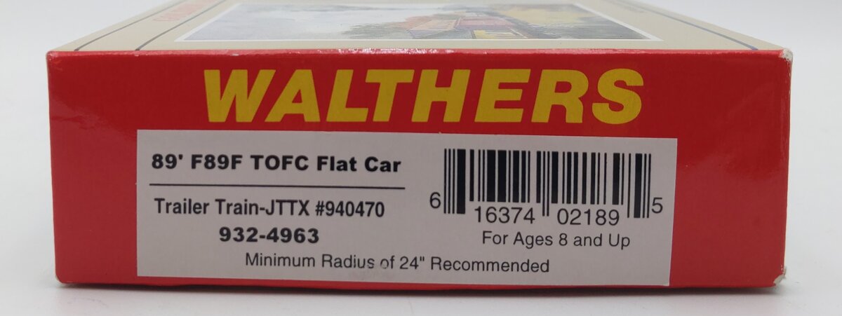 Walthers 932-4963 HO Scale JTTX 89' F89F TOFC Flat Car #940470 MT/Box