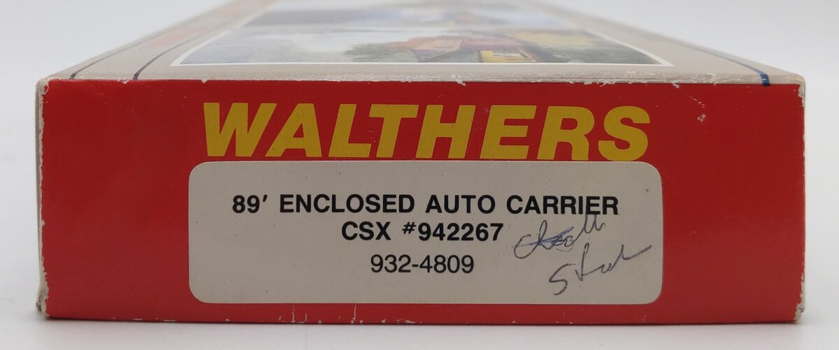 Walthers 932-4809 HO CSX 89'' Enclosed Auto Carrier Kit #942267 EX/Box