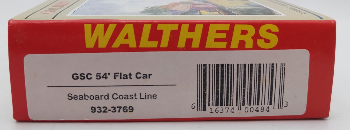 Walthers 932-3769 HO GSC 54' Seaboard Coast Line Flat Car Kit #678410 EX/Box