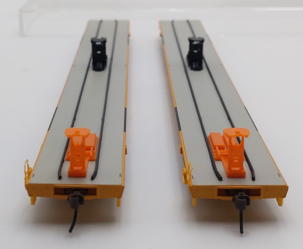 Walthers 932-240302 HO 89' Flush Deck Flat Car Twin 45 (2 Pack): 157936, 158932 EX/Box