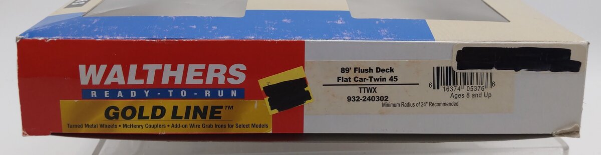 Walthers 932-240302 HO 89' Flush Deck Flat Car Twin 45 (2 Pack): 157936, 158932 EX/Box
