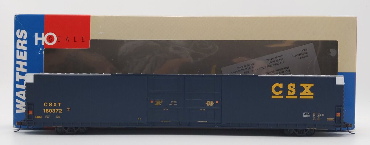 Walthers 932-3512 HO Scale 86' CSX Pullman Standard Hi-Cube Box Car #180372 EX/Box