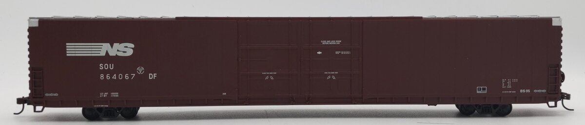 Walthers 932-3510 HO NS Pullman Standard 86' Hi-Cube Box Car 4-Door #864067 EX/Box