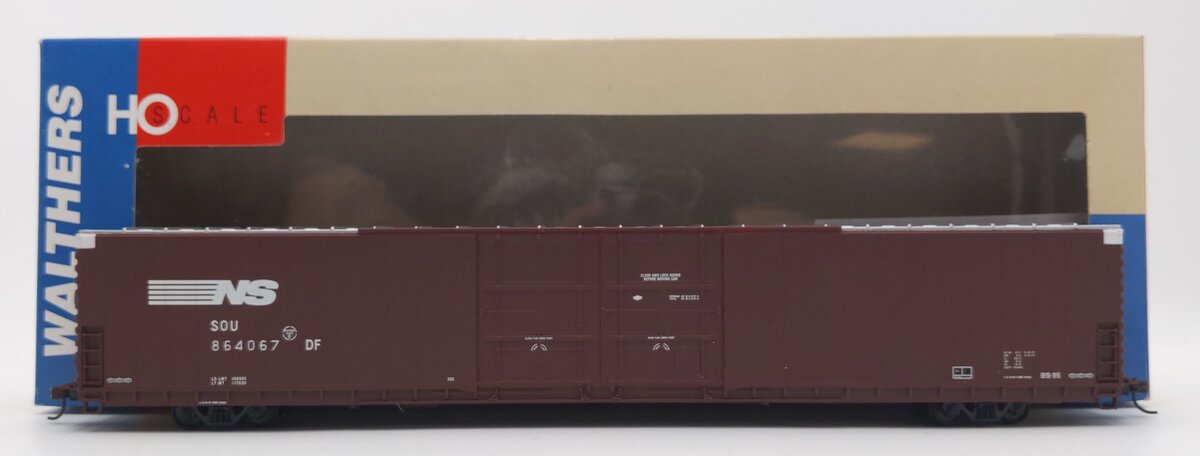 Walthers 932-3510 HO NS Pullman Standard 86' Hi-Cube Box Car 4-Door #864067 EX/Box