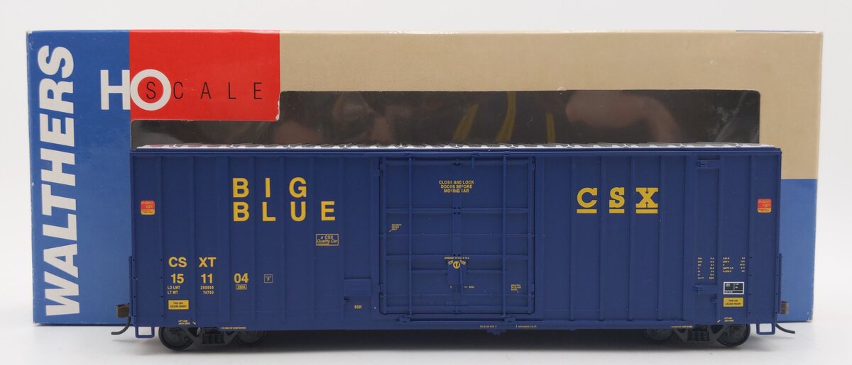 Walthers 932-7102 HO Scale CSX Gunderson 50' Hi-Cube Paper Boxcar #151104 LN/Box