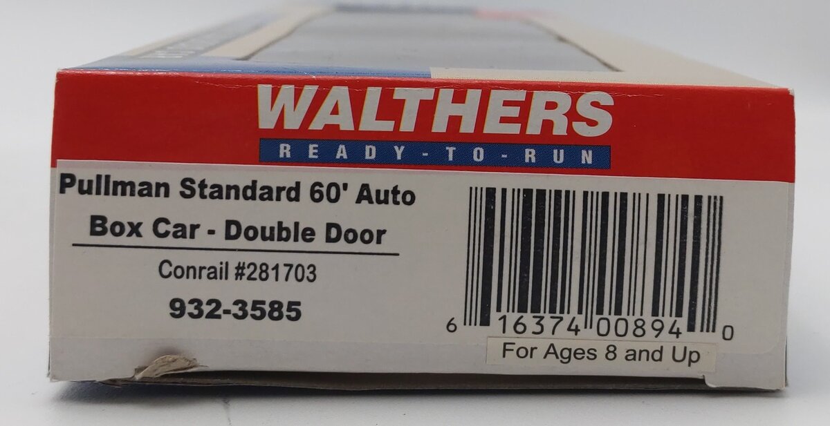 Walthers 932-3585 HO Conrail Pullman Standard 60' Auto Box Car DD #281703 LN/Box