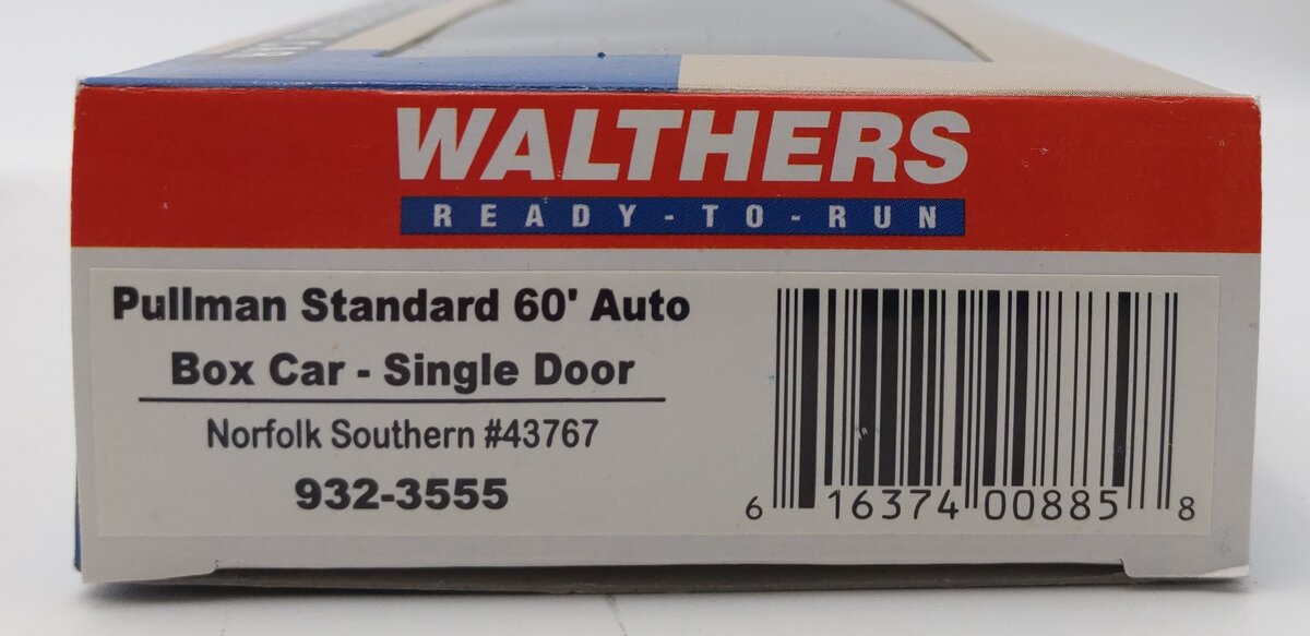 Walthers 932-3555 HO NS Pullman Standard 60' Auto Box Car - Single Door #43767 LN/Box