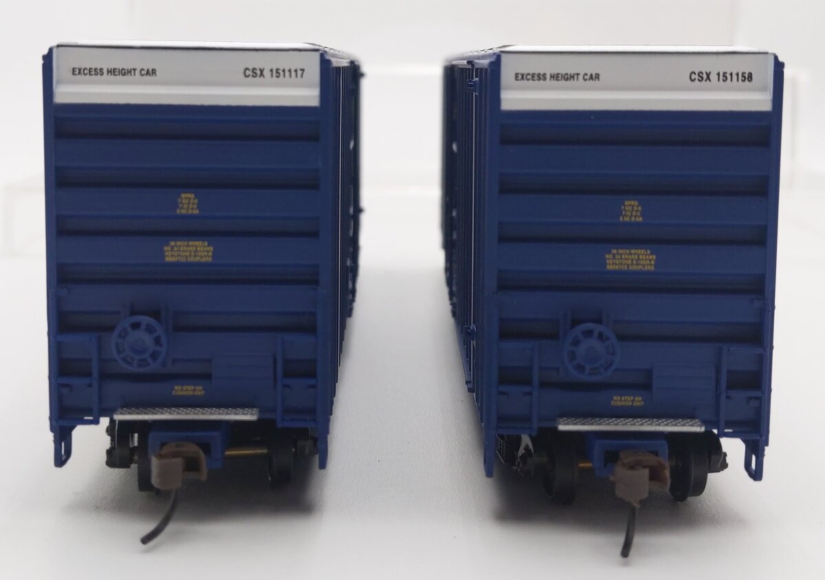 Walthers 932-27102 HO CSX "Big Blue" Gunderson 50' Hi-Cube Boxcar (Pack of 2) EX/Box