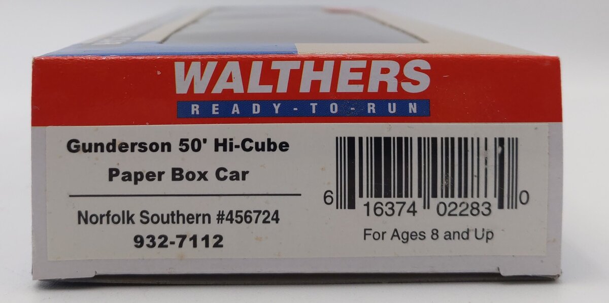 Walthers 932-7112 NS HO Gunderson 50' Hi-Cube Boxcar #456724 LN/Box