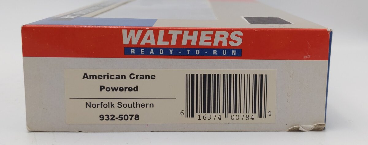 Walthers 932-5078 HO Scale Norfolk Southern American Crane [Powered] EX/Box