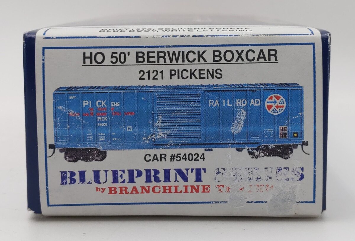 Branchline Trains 2121 HO Pickens 50' Berwick Boxcar Kit #54024 EX/Box