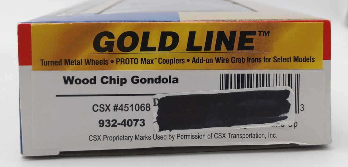 Walthers 932-4073 HO Scale CSX Wood Hip Gondola Car #451068 EX/Box