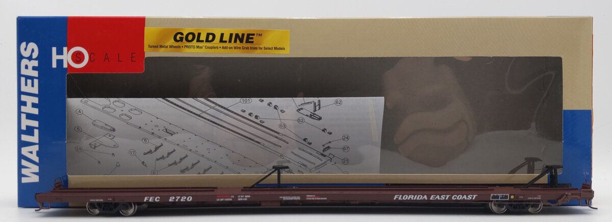 Walthers 932-40807 HO Scale FEC TTWX All Purpose Flat Car #2720 with ACF Hitches LN/Box