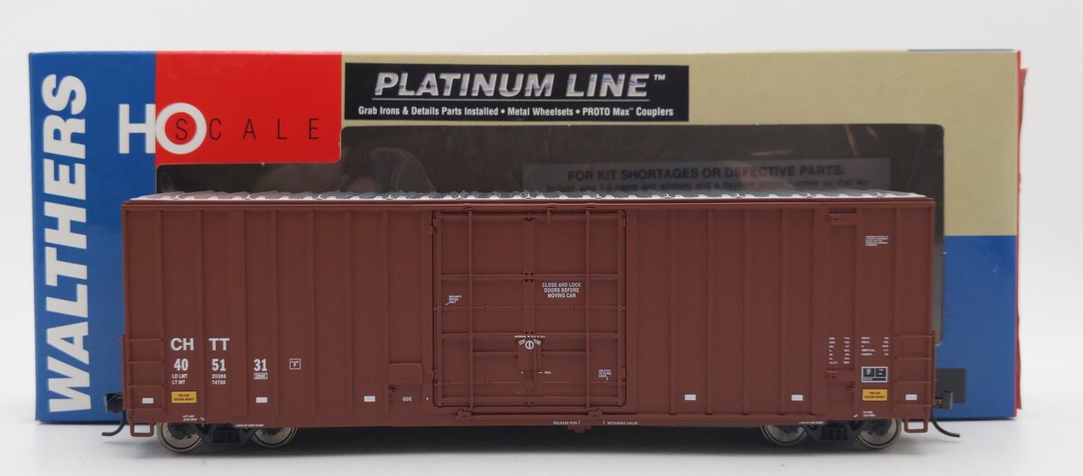Walthers 932-7146 HO Scale CHTT Gunderson 50' HI-Cube Paper Boxcar #405131 LN/Box