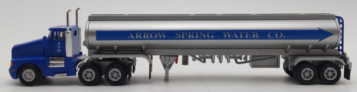 Model Power 16000 1:87 Arrow Spring Water Co. Short Haul Tractor W/Tank Trailer EX/Box
