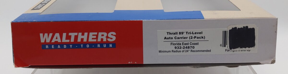 Walthers 932-24870 HO Scale Florida East Coast Thrall 89' Auto Carrier 2 Pack LN/Box