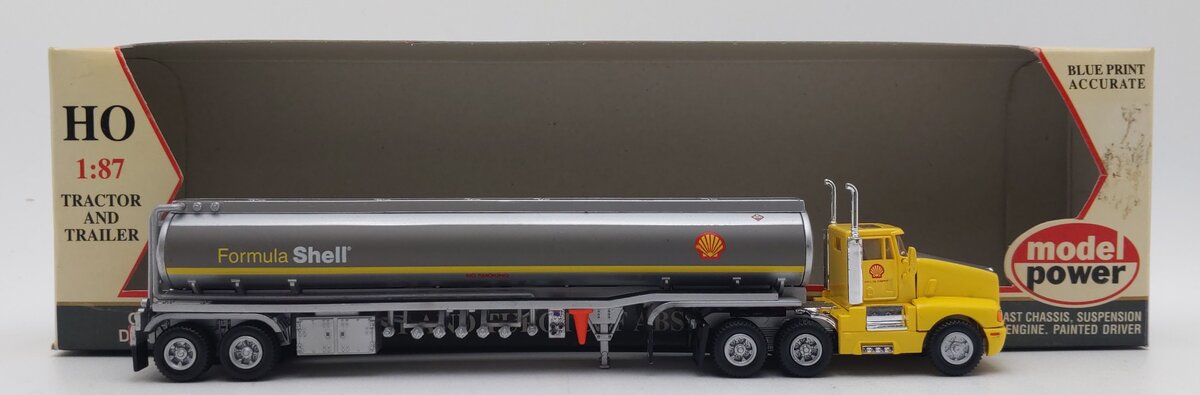 Model Power 16008 HO Kenworth T600B Short Haul w/40'  Shell Tank EX/Box