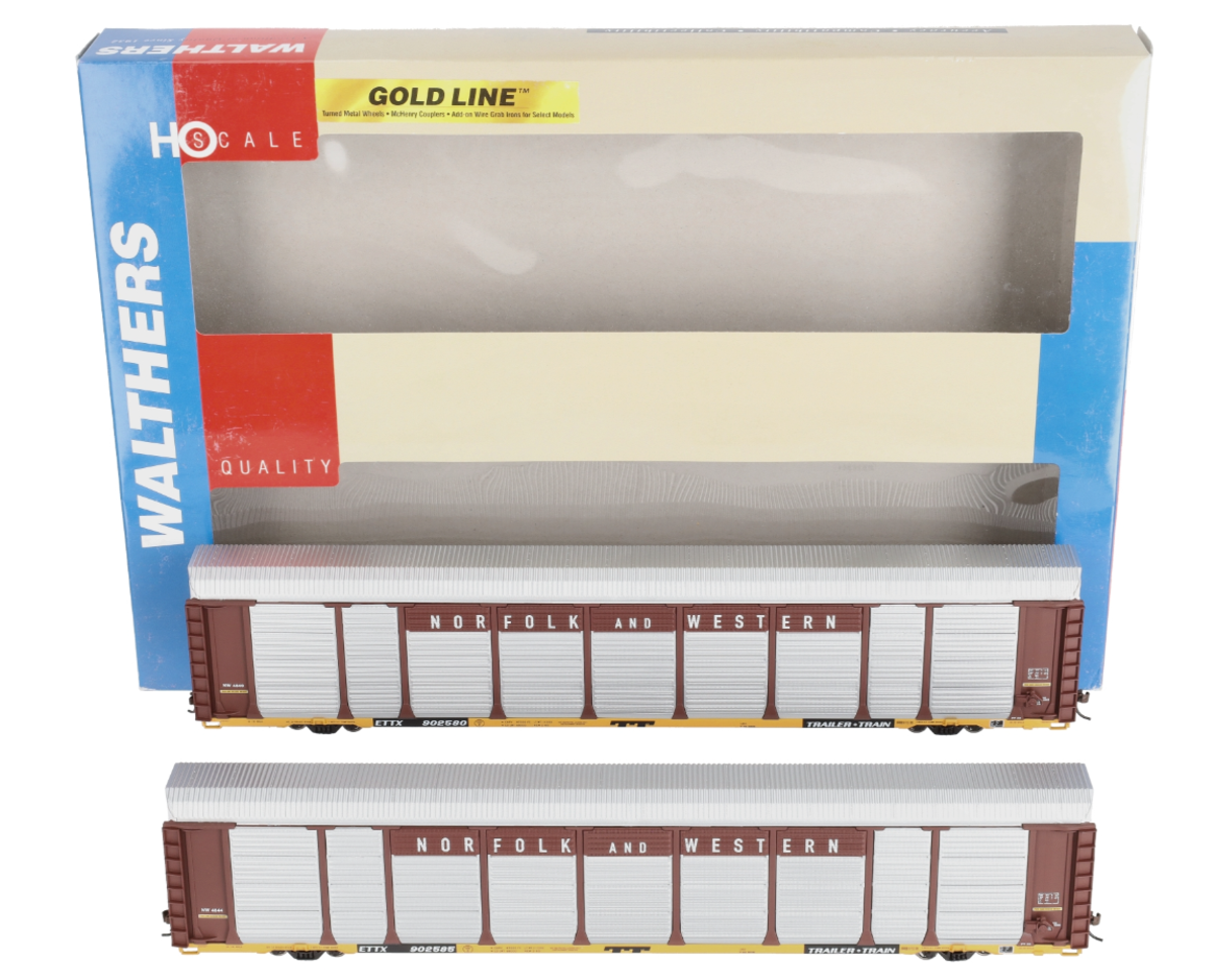 Walthers 932-24883 HO Norfolk & Western Thrall 89' Tri-Level Auto Carrier 2-Pack LN/Box