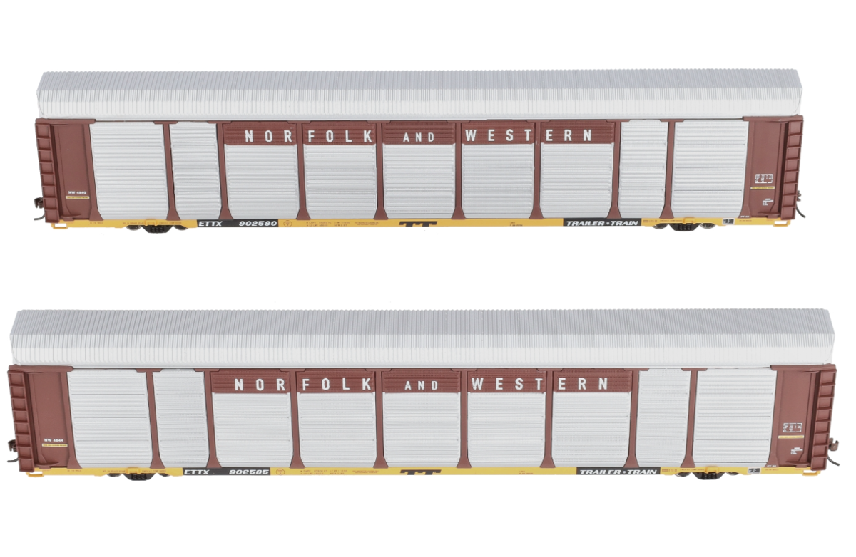 Walthers 932-24883 HO Norfolk & Western Thrall 89' Tri-Level Auto Carrier 2-Pack LN/Box