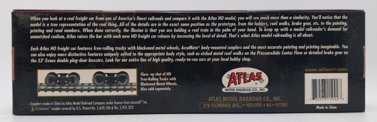 Atlas 1509-2 HO Scale Allen Bradley/TDK ACF PressureAide Centerflow #45115 MT/Box