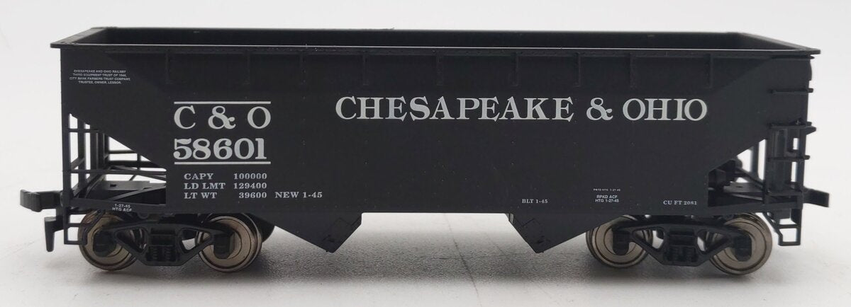 Atlas 1865 HO Scale Chesapeake & Ohio 2 Bay Offset Side Hopper #58601 EX/Box