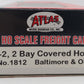 Atlas 1812 HO Scale Baltimore & Ohio 2 Bay Covered Hopper #631386 EX/Box