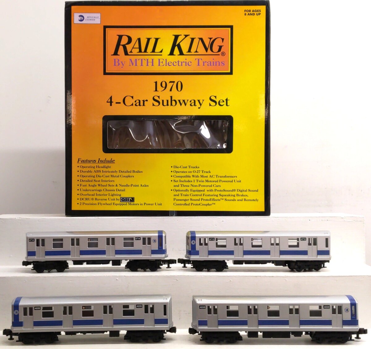 MTH 30-2122-0 O MTA New York City R-42 Subway Car Set (Set of 4) LN/Box