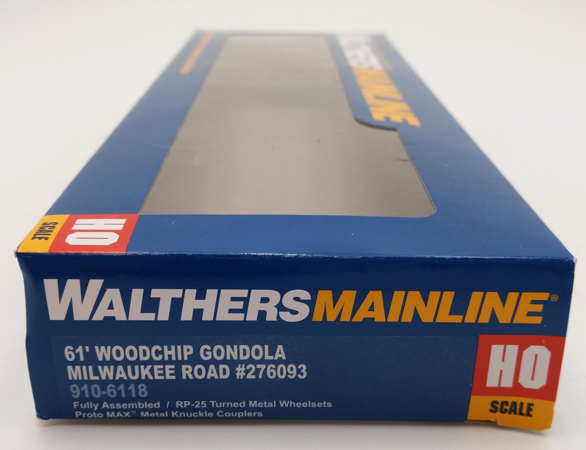 Walthers 910-6118 HO Scale Milwaukee Road 61' Wood Chip Gondola #276093 LN/Box