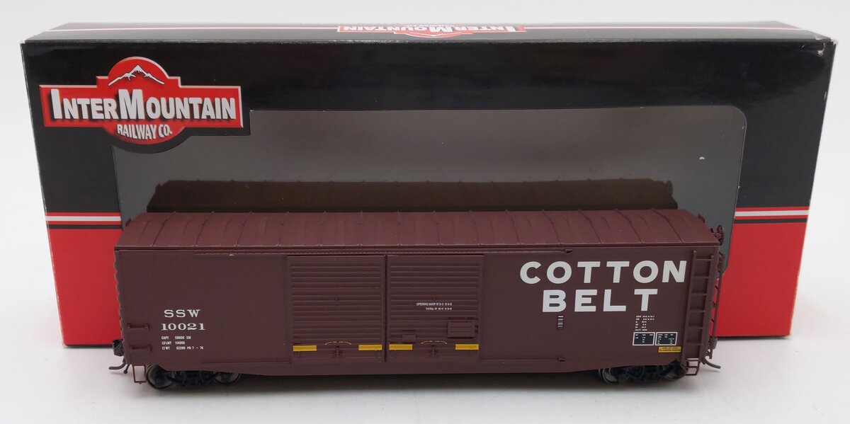 InterMountain 45621-01 HO Scale Cotton Belt 50' PS-1 Double Door Boxcar #10021 LN/Box