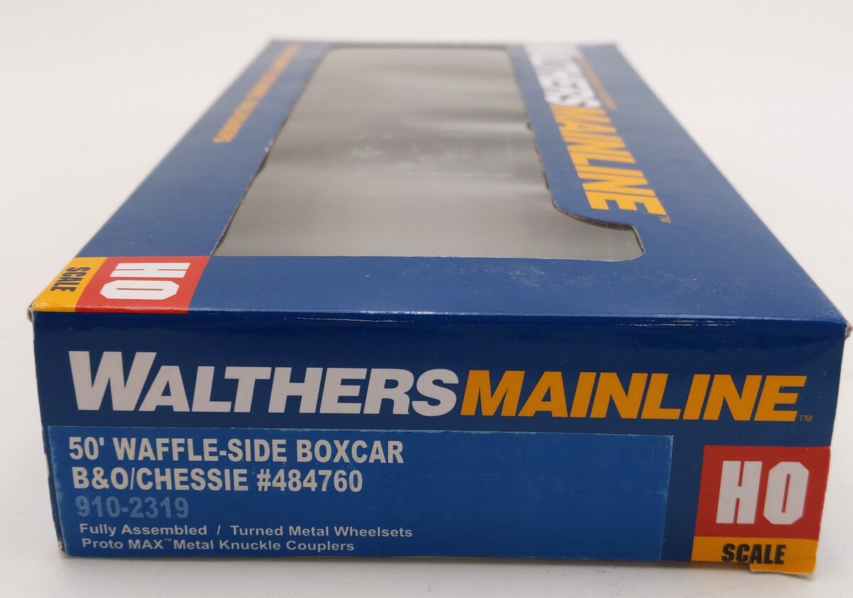 Walthers 910-2319 HO Chessie System B&O 50' Waffle-Side Boxcar RTR #484760