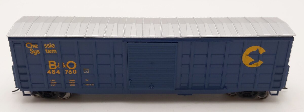 Walthers 910-2319 HO Chessie System B&O 50' Waffle-Side Boxcar RTR #484760