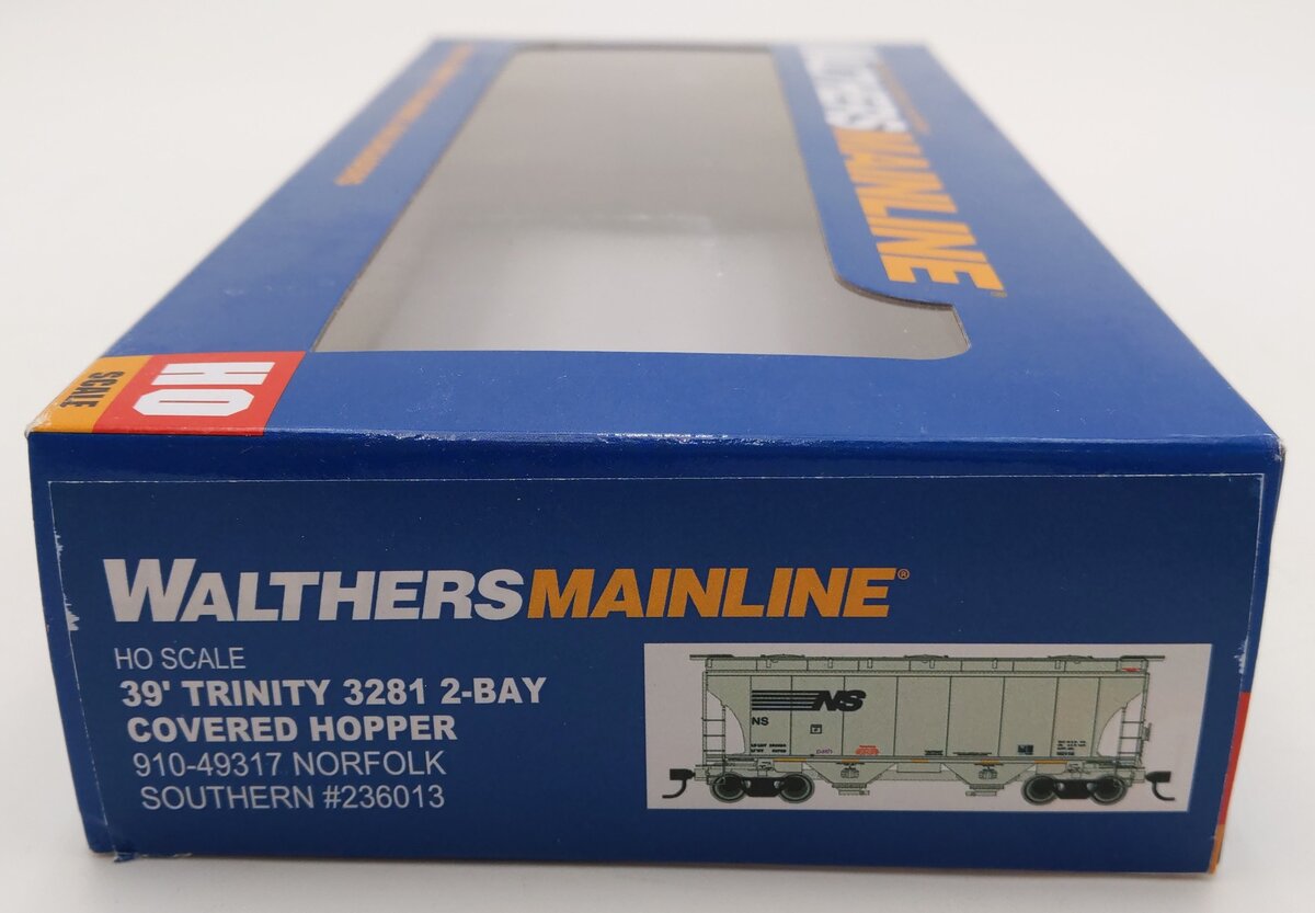 Walthers 910-49317 HO Scale Norfolk Southern 39' Trinity 2-Bay Hopper #236013 LN/Box