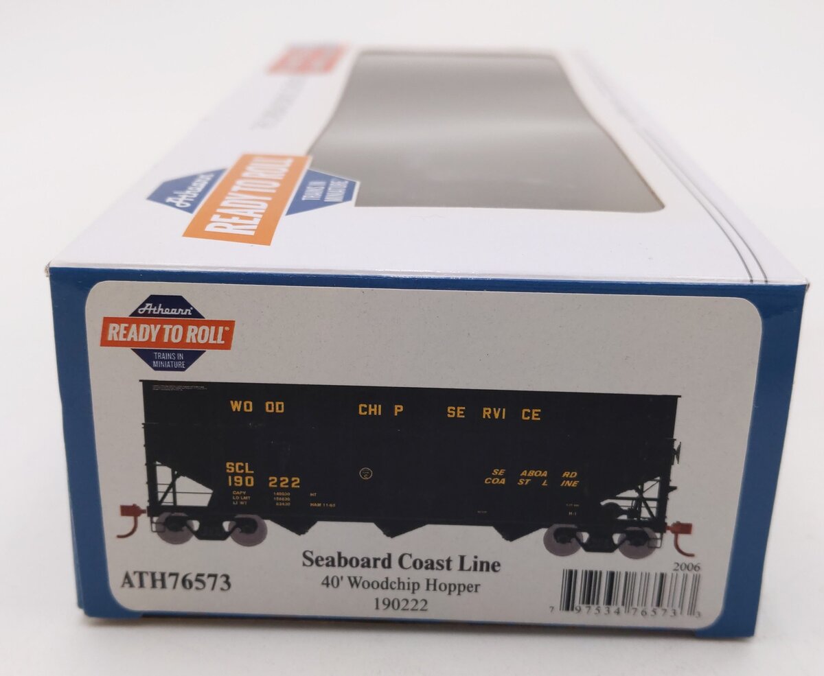 Athearn ATH76573 HO Scale Seaboard Coast Line 40' Wood Chip Hopper #190222 LN/Box