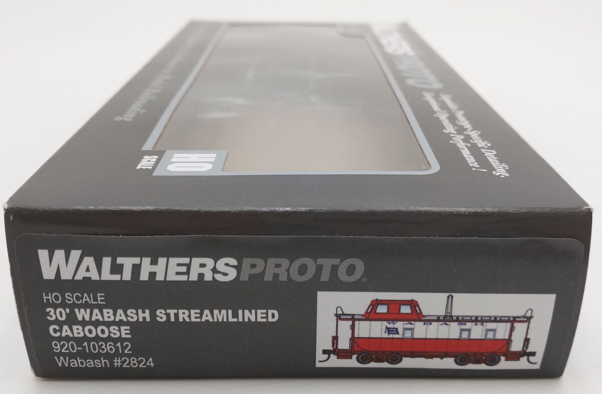 Walthers 920-103612 HO Scale Wabash 30' Streamlined Caboose #2824 LN/Box