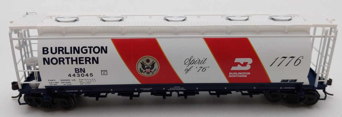 Atlas 20007232 HO Scale BN Bicentennial 6-Bay Cylindrical Hopper #443045 LN/Box