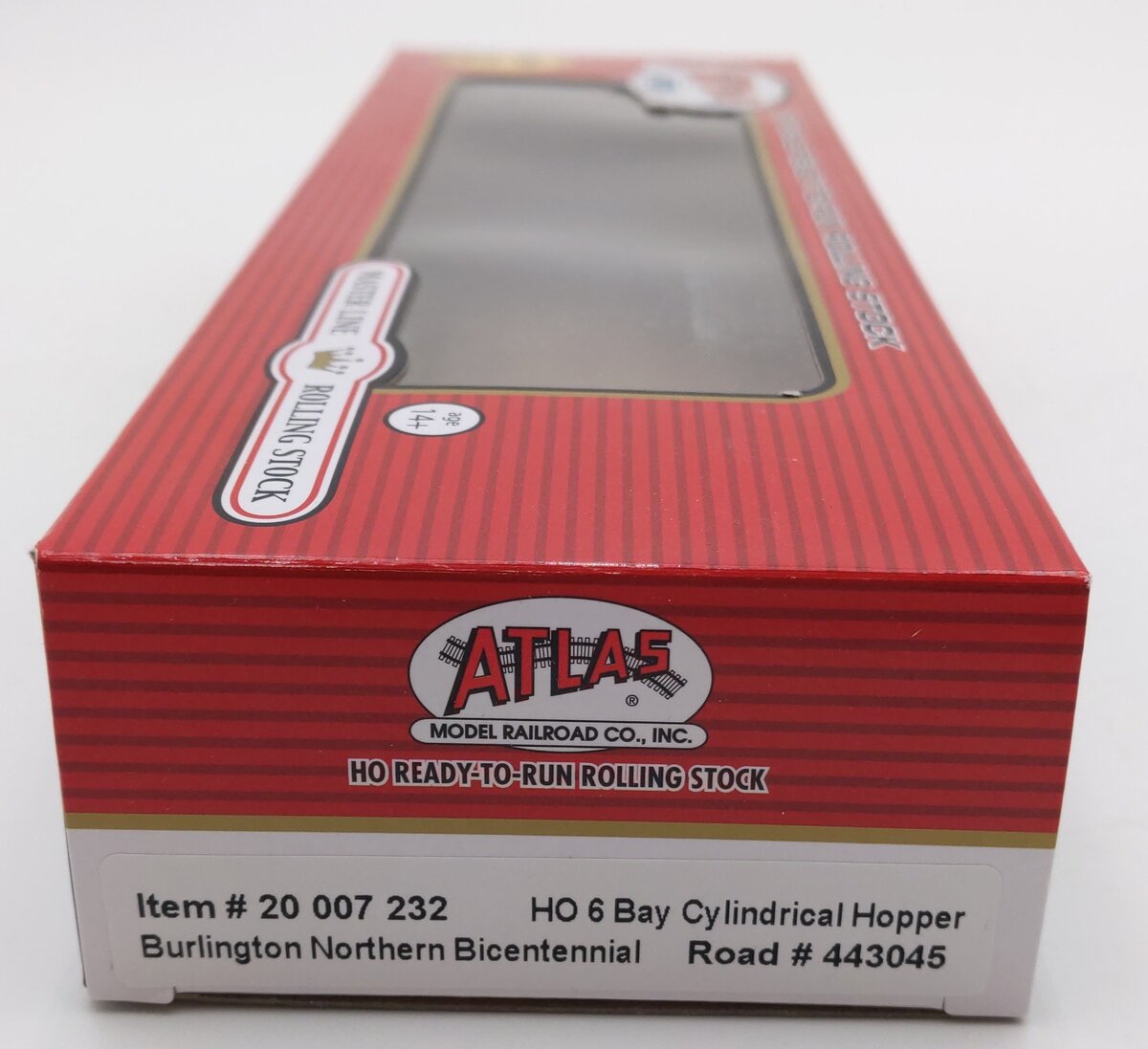 Atlas 20007232 HO Scale BN Bicentennial 6-Bay Cylindrical Hopper #443045 LN/Box