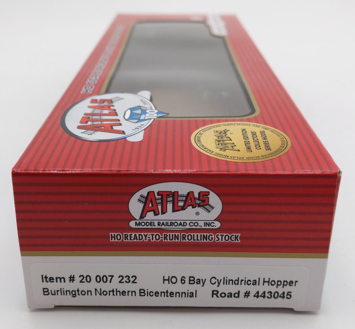 Atlas 20007232 HO Scale BN Bicentennial 6-Bay Cylindrical Hopper #443045 LN/Box