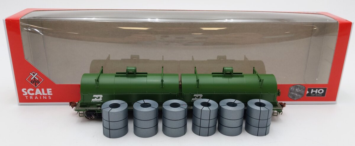 Scale Trains SXT40265 HO Scale Burlington Northern 48' Coil Steel Car #686002 LN/Box