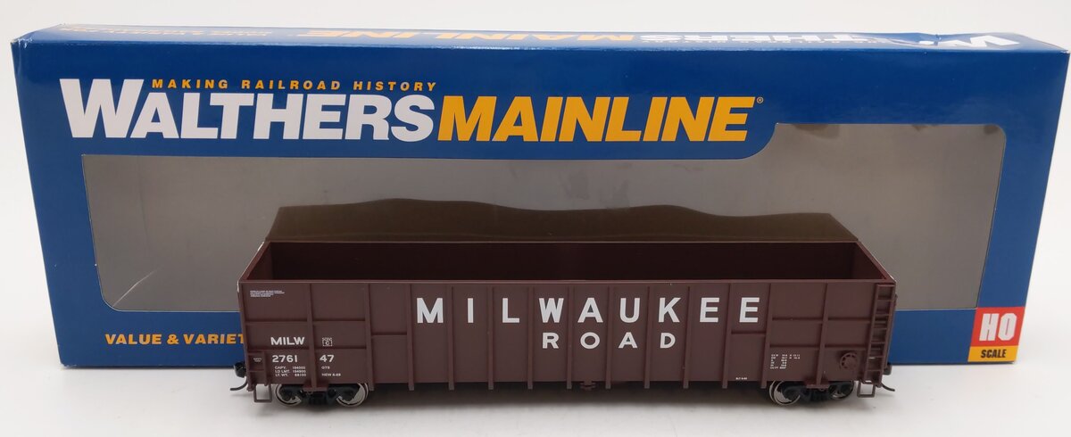 Walthers 910-6120 HO Milwaukee Road Ready to Run 61' Wood Chip Gondola #276147 LN/Box