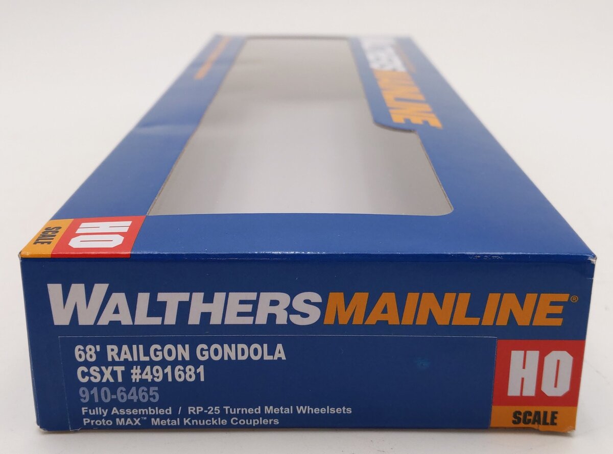 Walthers 910-6465 HO CSX 68' Railgon Gondola Ready To Run #491681 LN/Box