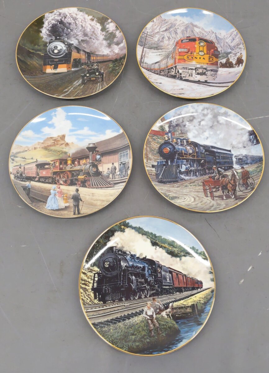 Artaffects Classic American Trains Plate Collection by J.B. Benson VG