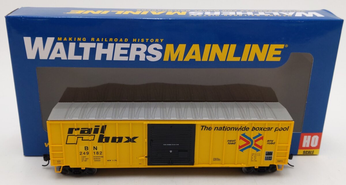 Walthers 910-1827 HO Scale Burlington Northern 50' ACF Exterior Boxcar #249182 LN/Box