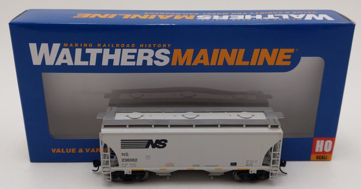 Walthers 910-49319 HO Scale Norfolk Southern 39' Trinity 2-Bay Hopper #236062 LN/Box