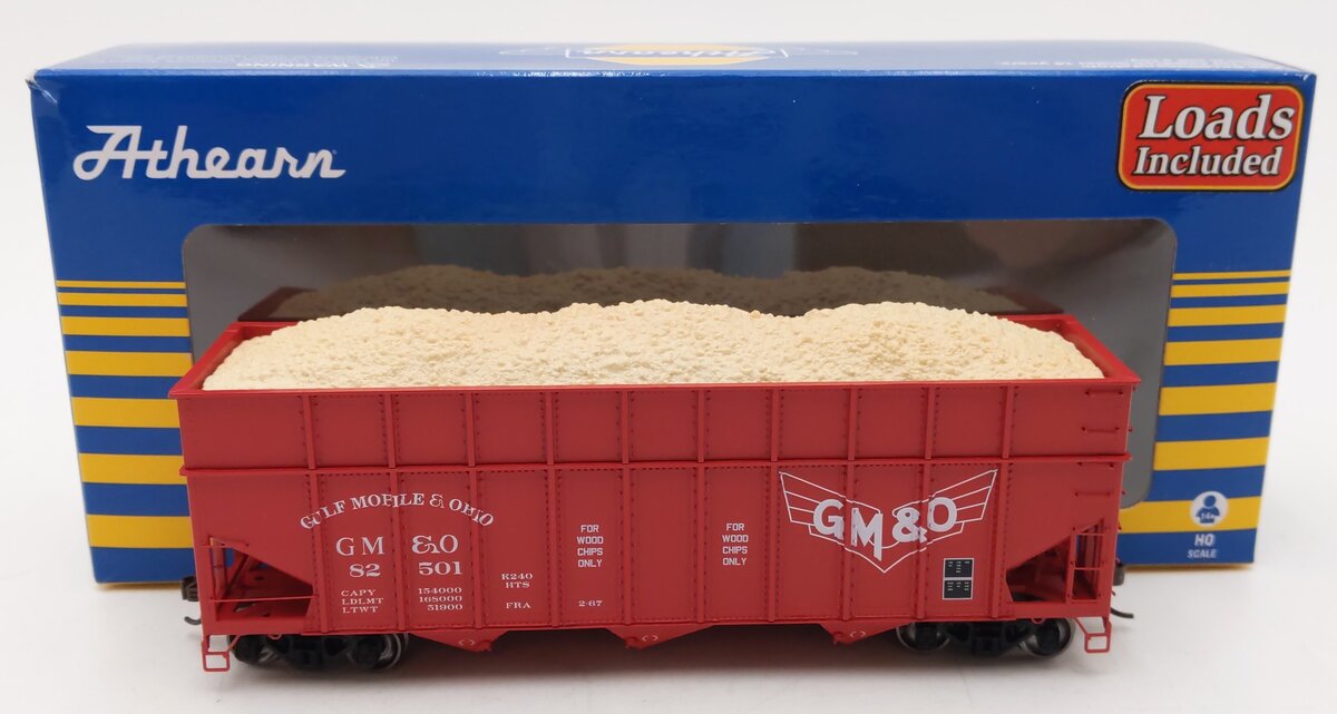 Athearn ATH-1275 HO Scale GMO 40' 3-Bay Ribbed-Side Open Hopper #82501 LN/Box