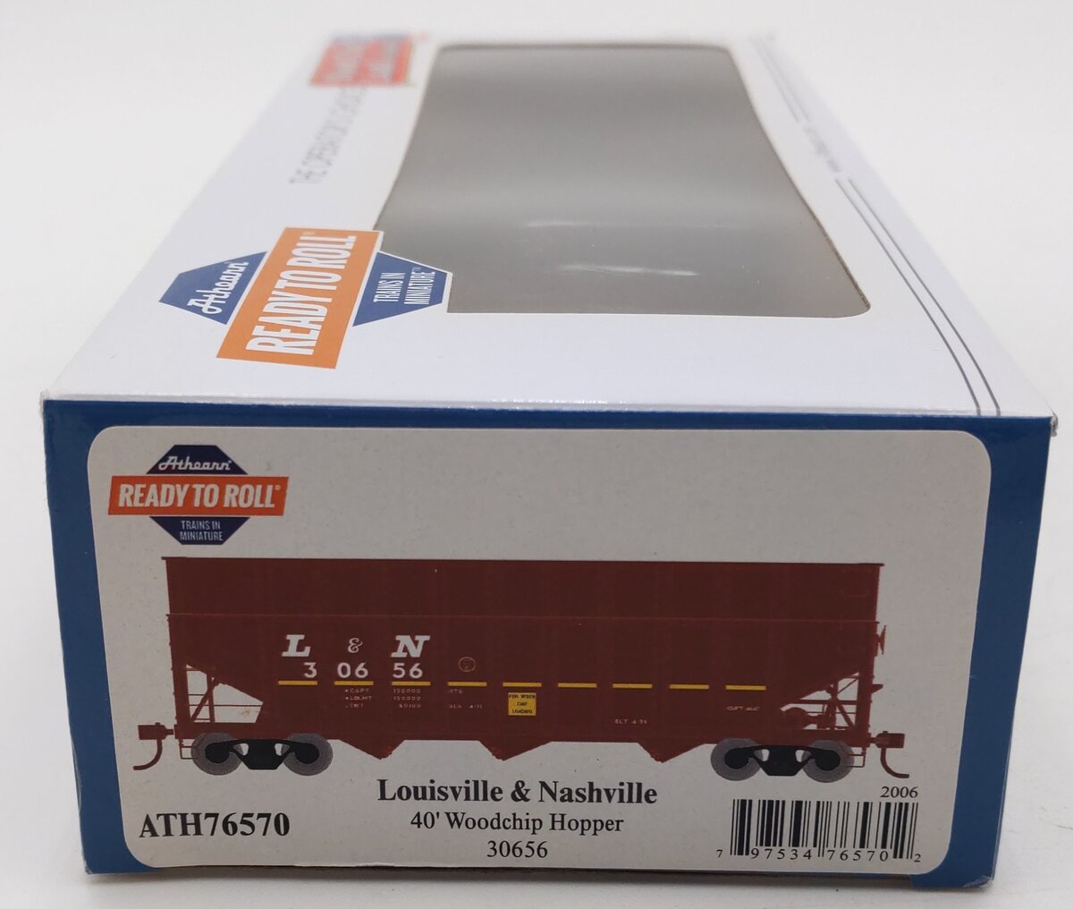 Athearn ATH76570 HO Scale Louisville & Nashville 40' Woodchip Hopper #30656 LN/Box