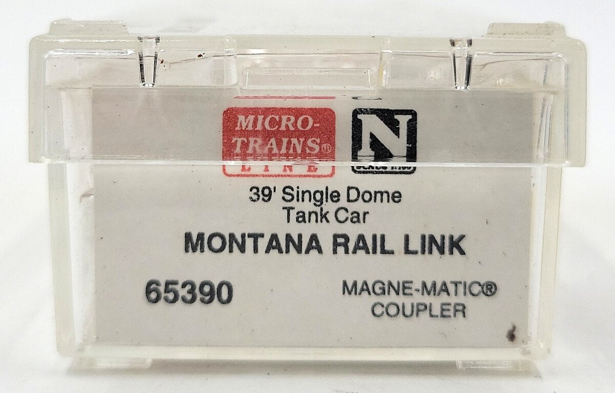 Micro-Trains 06500390 N Montana Rail Link 39' Single Dome Tank Car #100015 EX/Box