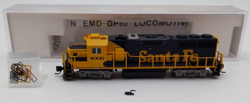 Fox Valley Models 70702 N Scale Santa Fe EMD GP60 Diesel Locomotive #4006 w DCC EX/Box