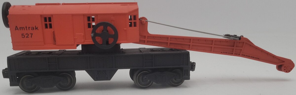 O Gauge Custom Painted Amtrack Crane Car #527